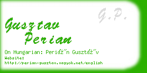 gusztav perian business card